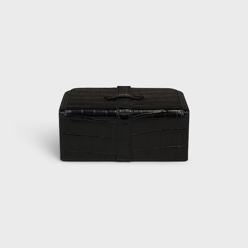large jewels case in crocodile - BLACK - TRAVEL - 1 | CELINE