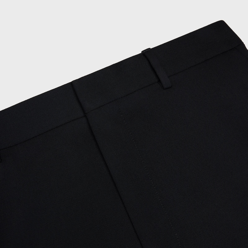 ethan trousers IN wool gabardine - BLACK -  - 1 | CELINE