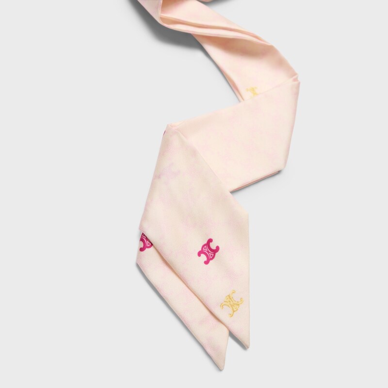 lavalliere IN silk twill - PINK/GOLD -  - 1 | CELINE