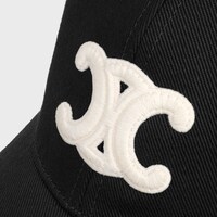 triomphe baseball cap IN COTTON DRILL - BLACK -  - 1 | CELINE