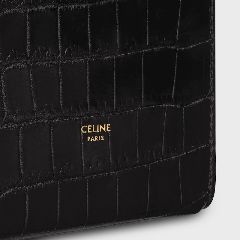 BOOKEND IN CROCODILE - BLACK - CELINE MAISON - 1 | CELINE