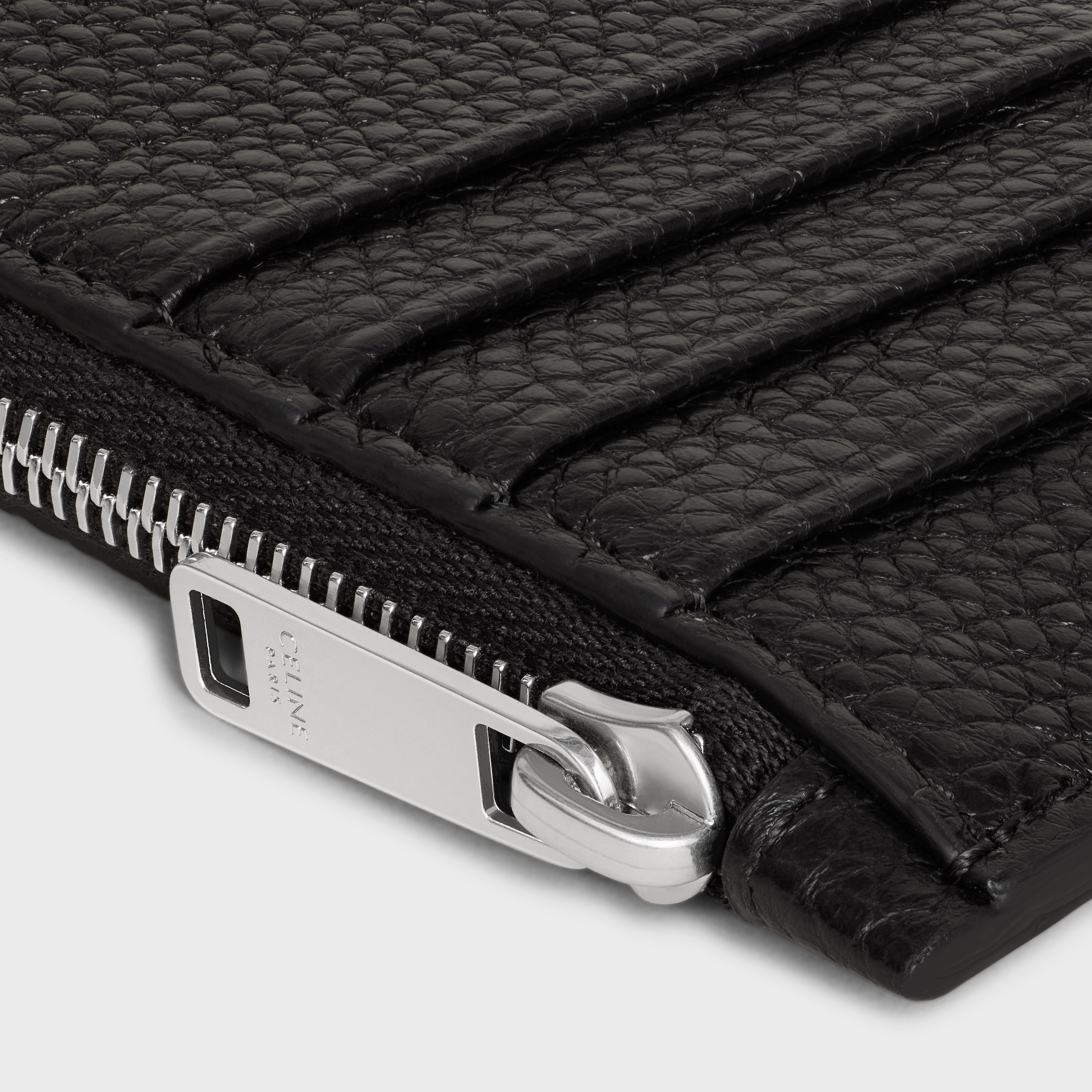 ジップ付きコンパクト カードホルダー / グレインドカーフスキン