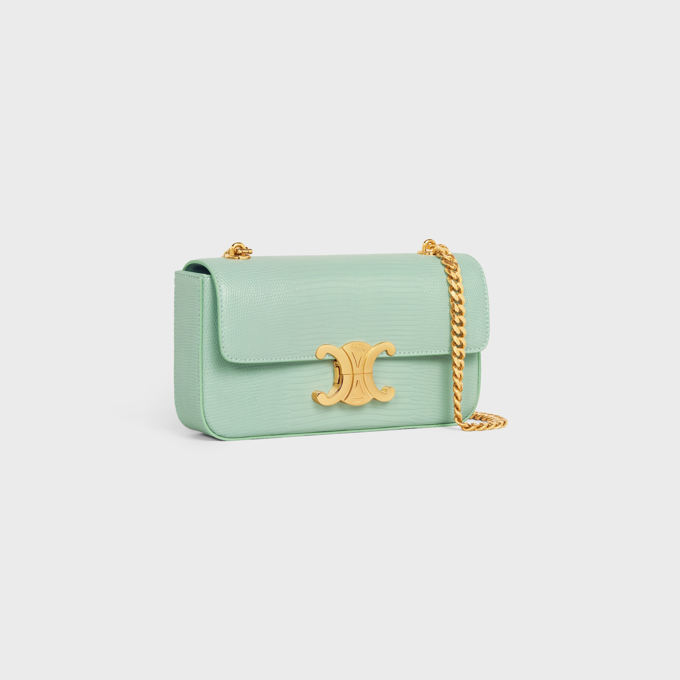 CELINE ショルダーバッグ チェーン ショルダーバッグ クロード / リザード - ヴェール ドゥ グリ