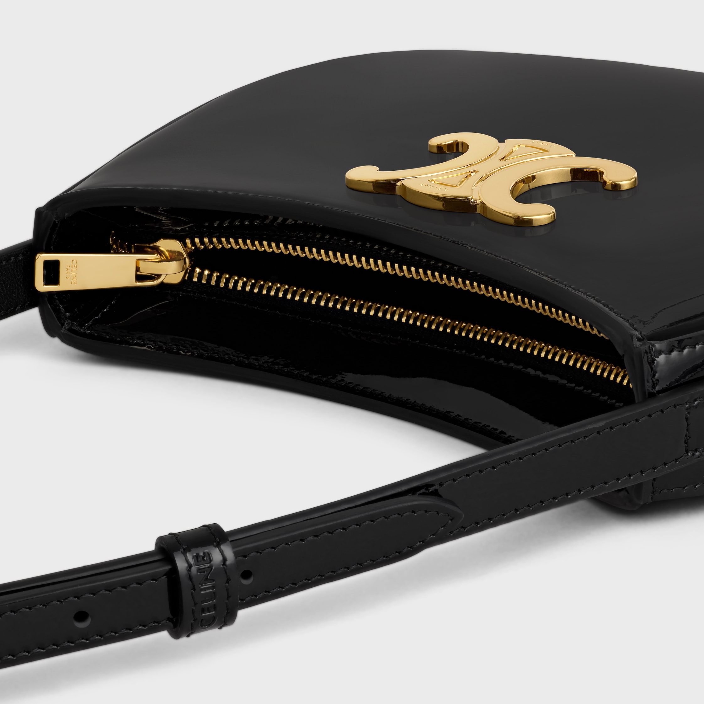 MEDIUM TILLY BAG in PATENT CALFSKIN - BLACK | CELINE