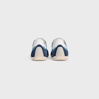 CELINE RACER - LOW TOP SNEAKER WITH TRIOMPHE IN NYLON, SUEDE CALFSKIN AND CALFSKIN - DENIM BLUE/NAVY -  - 2 | CELINE