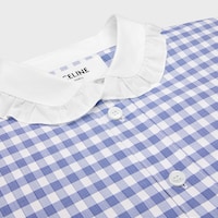 shirt IN vichy cotton - BLANC/BLEU -  - 2 | CELINE