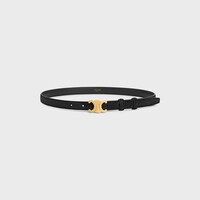 Small 18MM Triomphe Belt in SUEDE CALFSKIN WITH STRASS - BLACK -  - 1 | CELINE