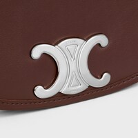 SMALL BESACE STRAP TRIOMPHE IN SUPPLE NATURAL CALFSKIN - CHESTNUT - NEW - 1 | CELINE