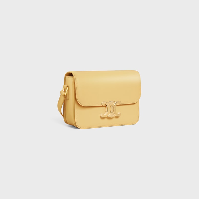 Teen Triomphe Bag in shiny calfskin - POLLEN - CROSS-BODY BAGS - 1 | CELINE
