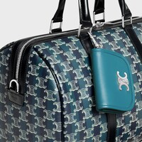 KEYRING NANO BESACE TRIOMPHE IN SMOOTH CALFSKIN - COBALT - GIFTS FOR HIM - 1 | CELINE
