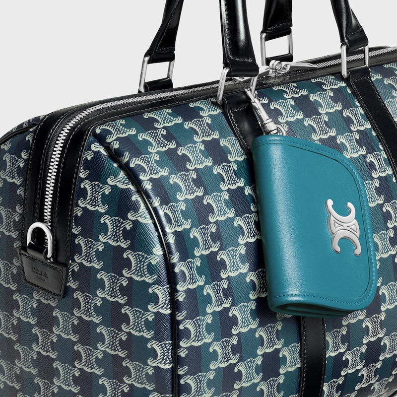 LLAVERO NANO BESACE TRIOMPHE DE PIEL DE BECERRO LISA - COBALTO - ACCESORIOS TECNOLÓGICOS - 1 | CELINE