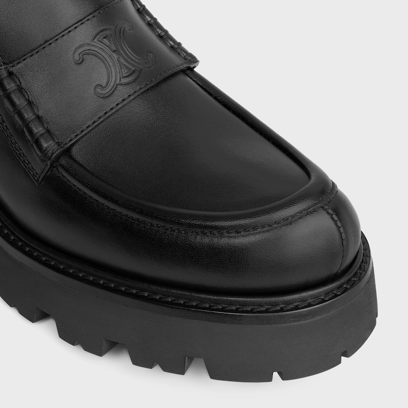 MOCASSINO CELINE TRIOMPHE IN PELLE DI VITELLO CON CONCIATURA AL VEGETALE E PELLE DI VITELLO - NERO -  - 1 | CELINE