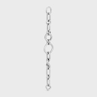 Celine Charms Modern Thin Gourmette in Brass with Rhodium Finish - SILVER -  - 2 | CELINE