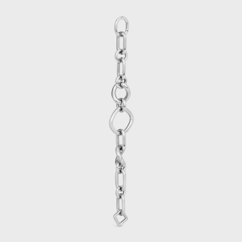 Celine Charms Modern Thin Gourmette in Brass with Rhodium Finish - SILVER -  - 1 | CELINE