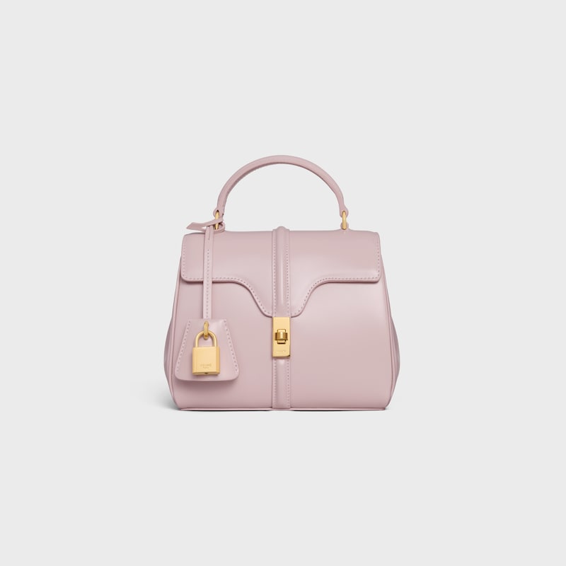 BOLSO MINI 16 DE PIEL DE BECERRO SATINADA - ROSA BLANQUECINO - BOLSOS CON ASA SUPERIOR - 1 | CELINE