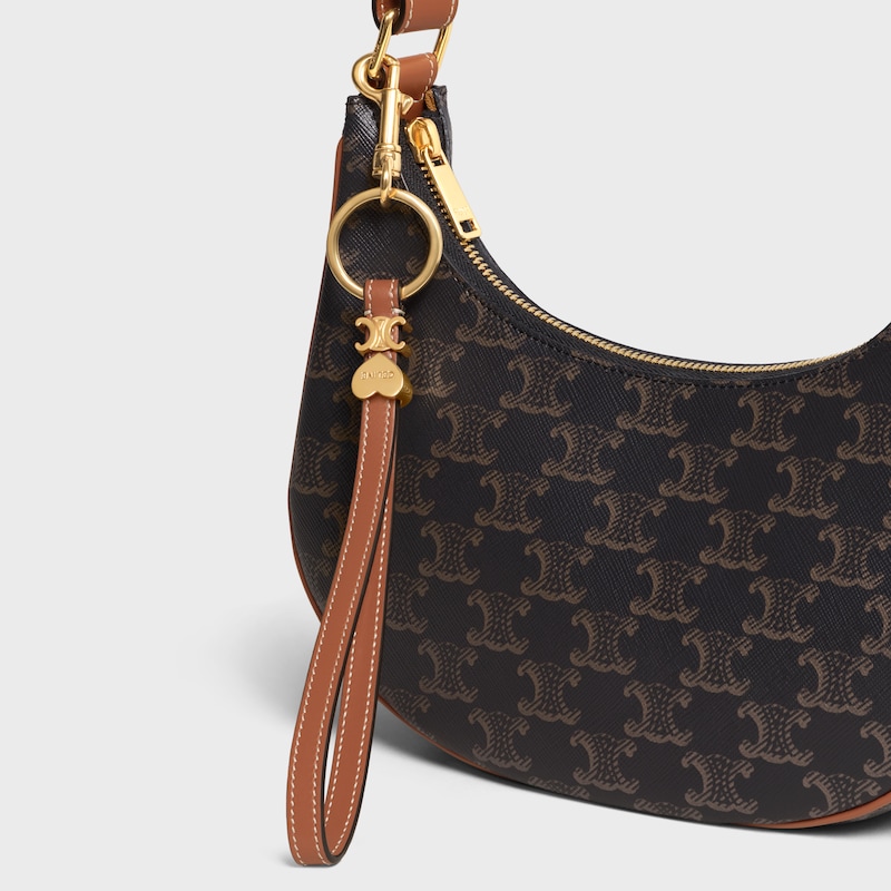 TRIOMPHE光滑牛皮革吊坠 - 棕黄色 - 吊飾及配飾 - 1 | CELINE