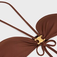 triomphe balconette top in matte jersey - MACASSAR -  - 1 | CELINE