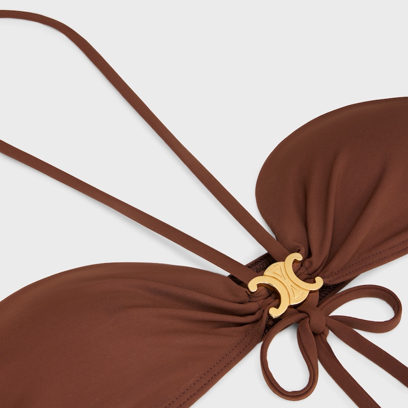 triomphe balconette top in matte jersey - MACASSAR -  - 1 | CELINE