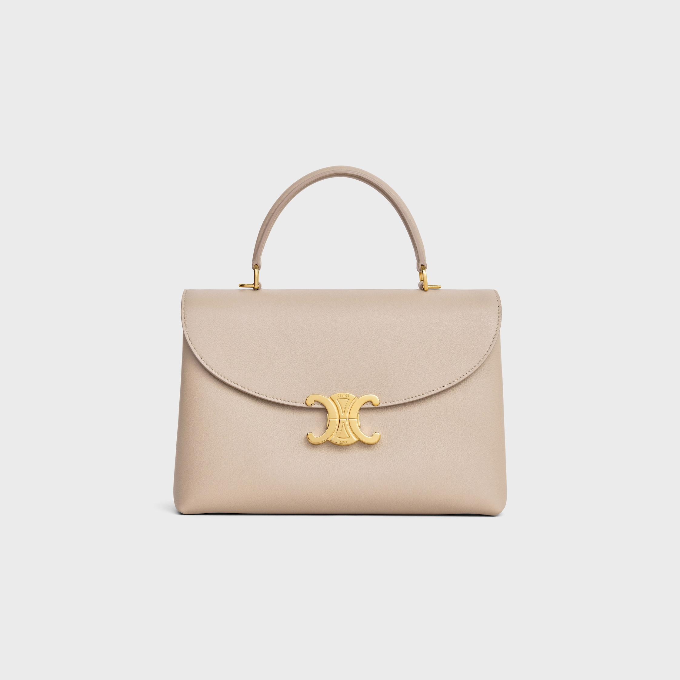 MEDIUM NINO BAG IN SUPPLE GRAINED CALFSKIN - CAPPUCCINO | CELINE
