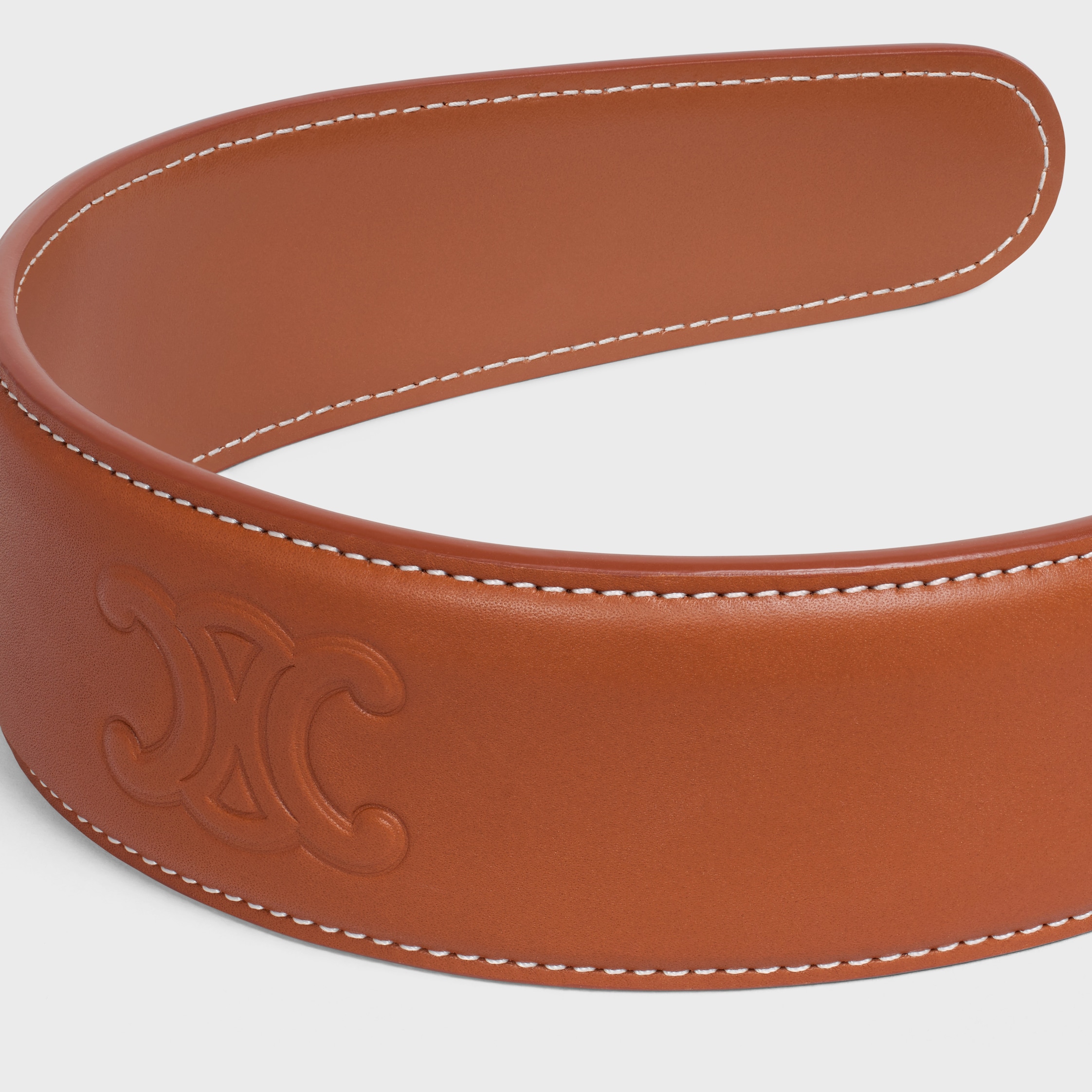 ★関税込★CELINE★(W) Triomphe Canvas Headband in Calfskin★ W) Celine Triomphe Canvas Headband in Calfskin Gold Tan | eBay
