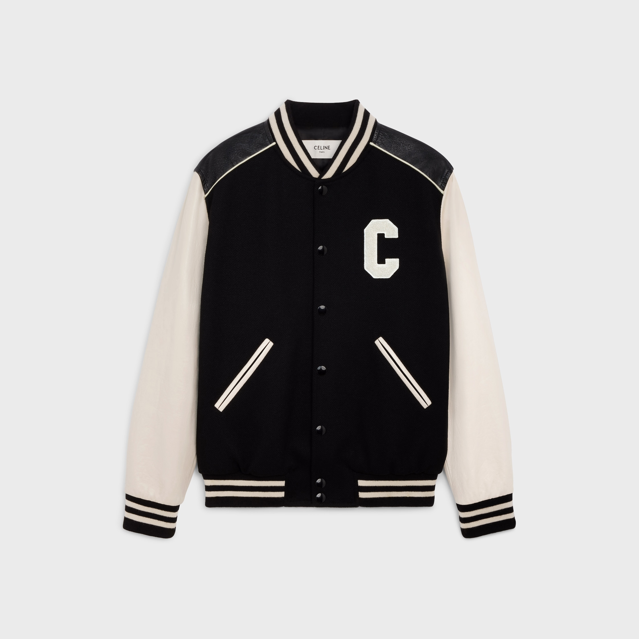 CELINE セリーヌ TEDDY COLLEGE BOMBER JACKET/ツートーンテディ