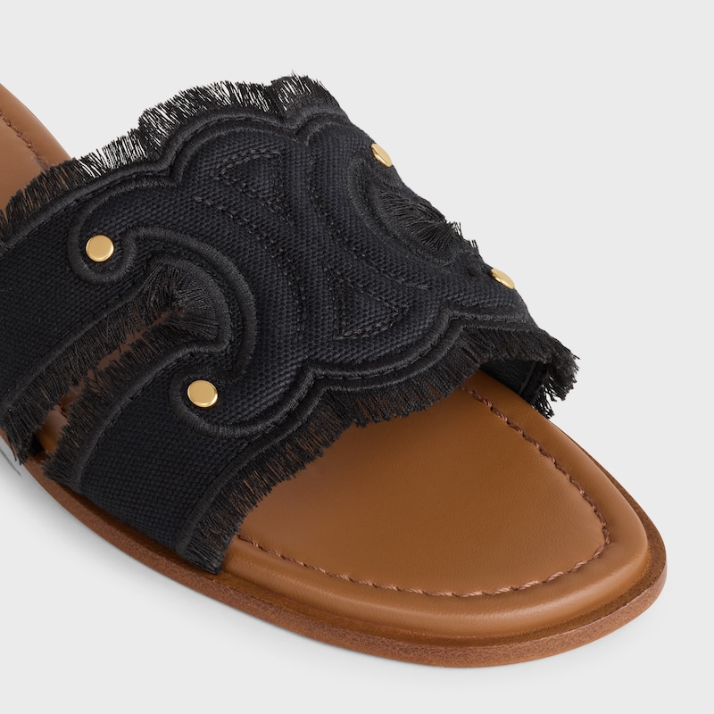 MARINA MULE IN CANVAS - BLACK -  - 1 | CELINE