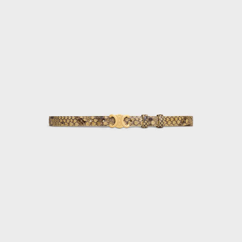 Triomphe Belt 18MM IN PYTHON - HONEY -  - 1 | CELINE