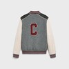 classic teddy jacket in wool tricotine - Grey/ Black/ Multicolor -  - 2 | CELINE