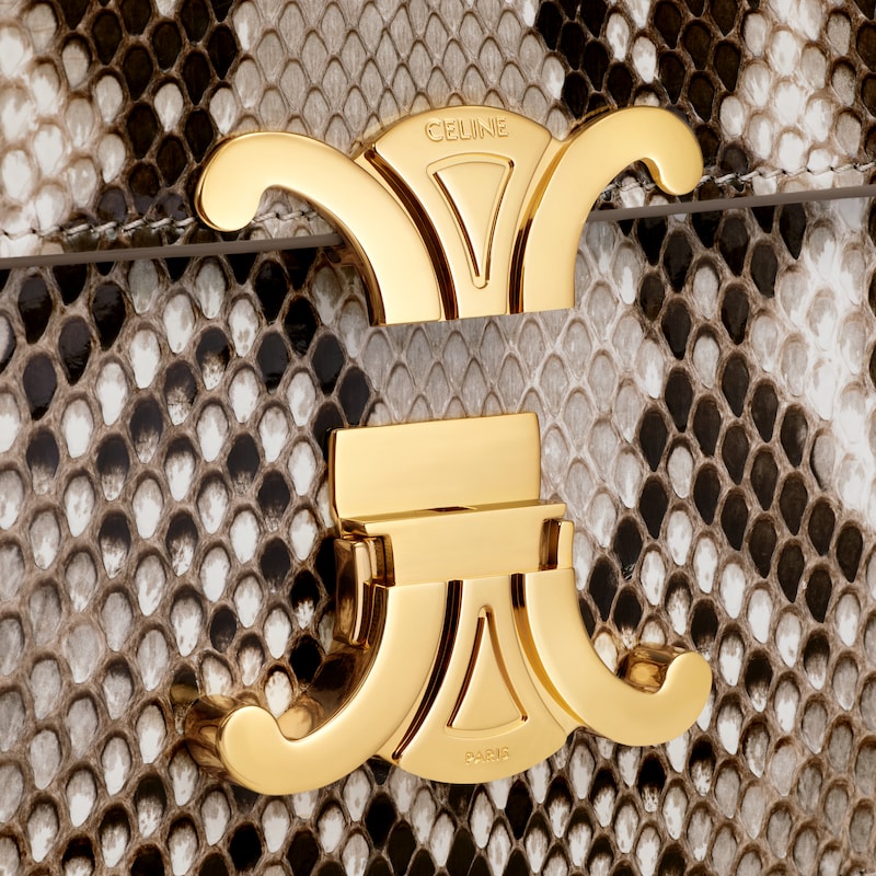 Teen Triomphe Bag in PYTHON - NATURAL - TRIOMPHE - 1 | CELINE