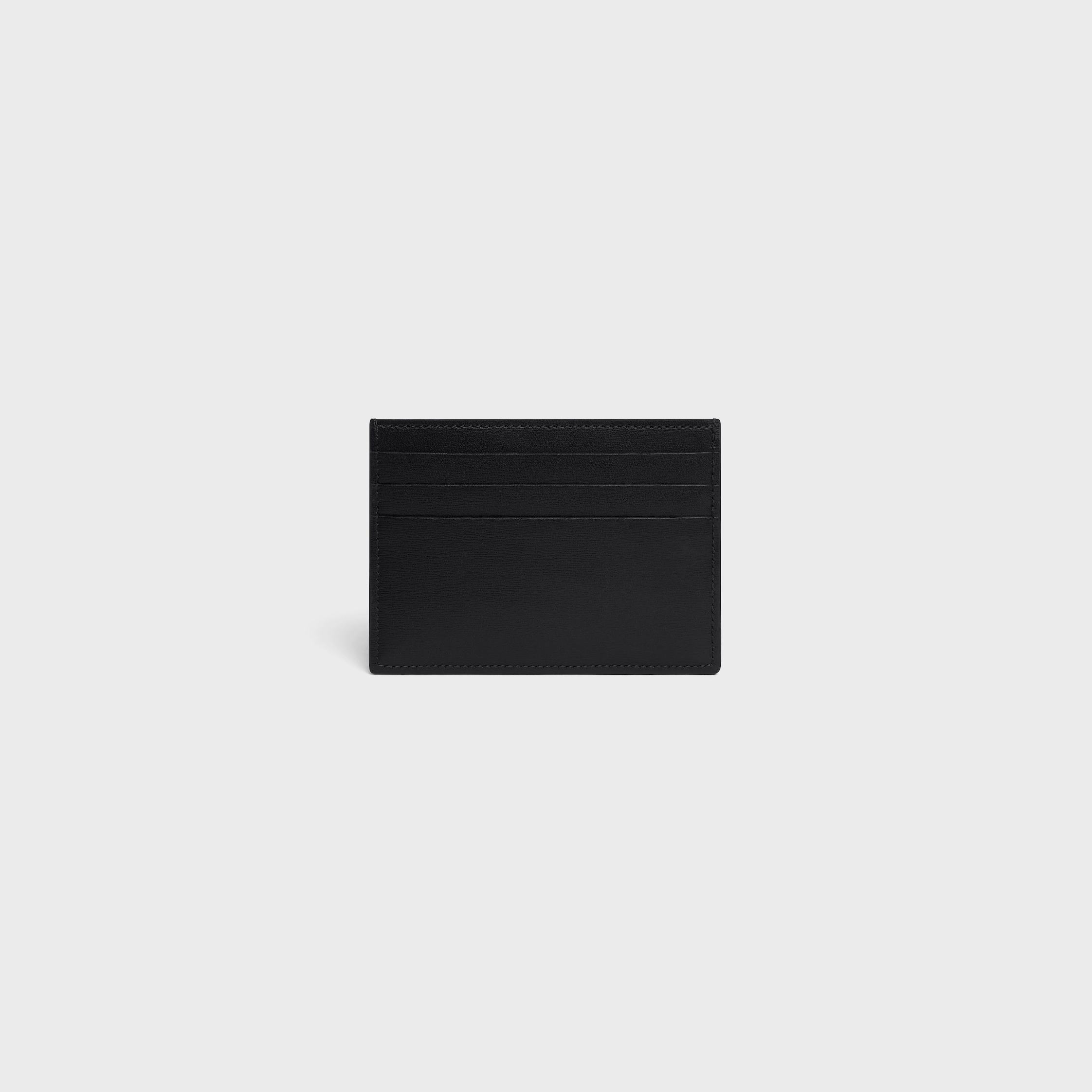 CARD HOLDER TRIOMPHE IN Shiny calfskin - BLACK | CELINE