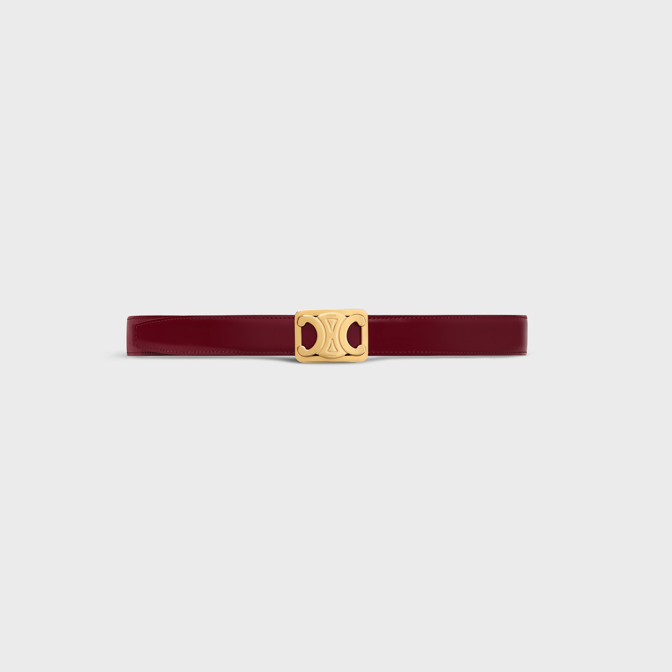 ベルト Celine Cintura MEDIUM 25MM REVERSIBLE FRAMED TRIOMPHE BELT in TAURILLON