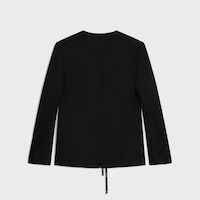 veste cardigan flanelle cachemire - Noir -  - 2 | CELINE