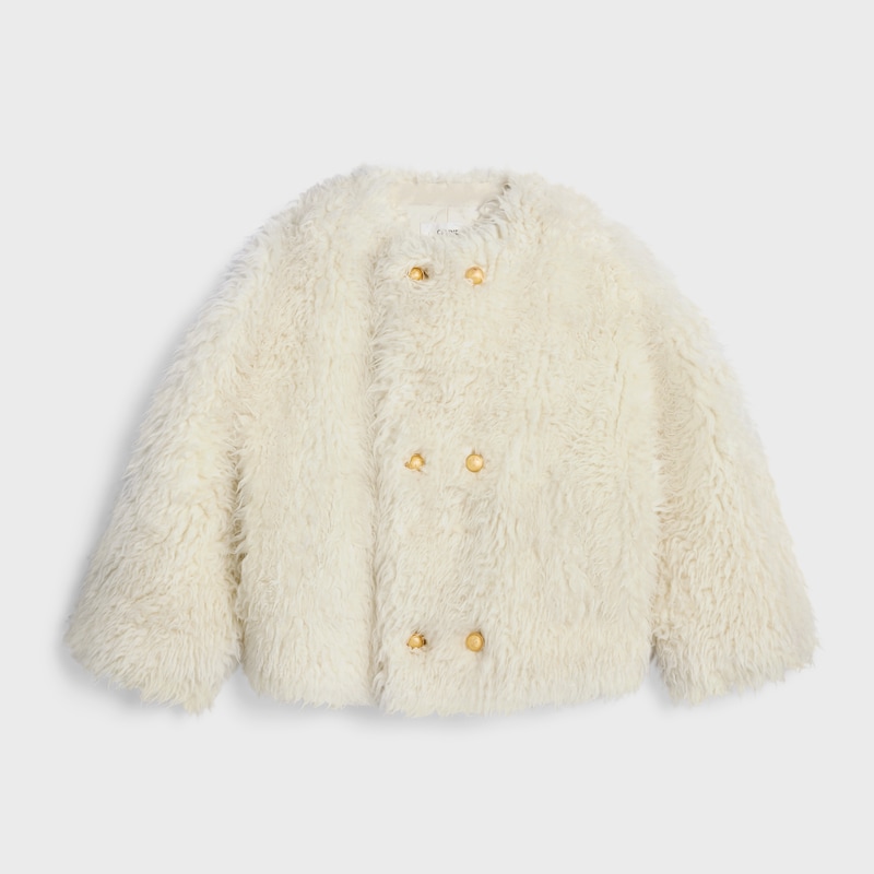 coat IN fluffy wool - CRAIE -  - 1 | CELINE