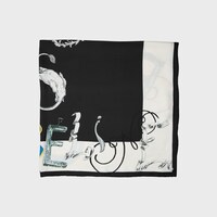 square IN silk twill - BLACK/WHITE/MULTICOLOR -  - 2 | CELINE