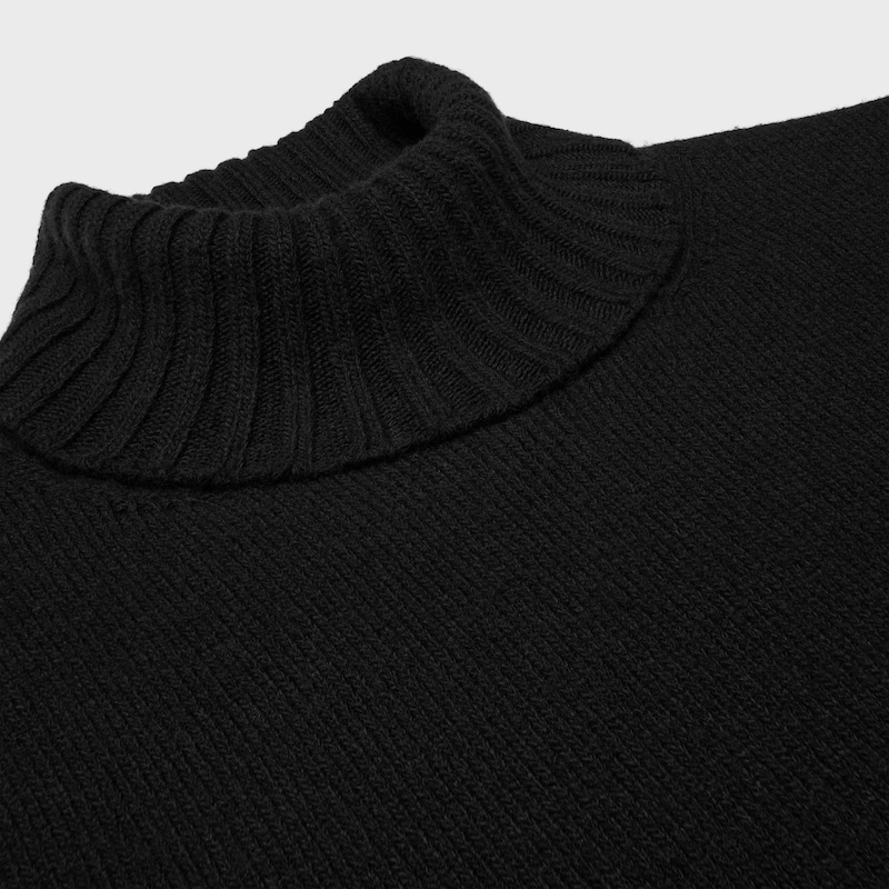maglia a collo alto in lana e cashmere - NERO -  - 1 | CELINE