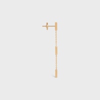 Celine Line Triple Earring in Yellow Gold and Diamonds - Yellow Gold & White - FINE JEWELLERY - 2 | CELINE