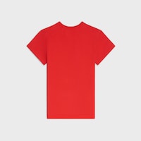 t-shirt regular jersey coton c&ocirc;tel&eacute; - RED CYCLIST/OFF WHITE -  - 2 | CELINE