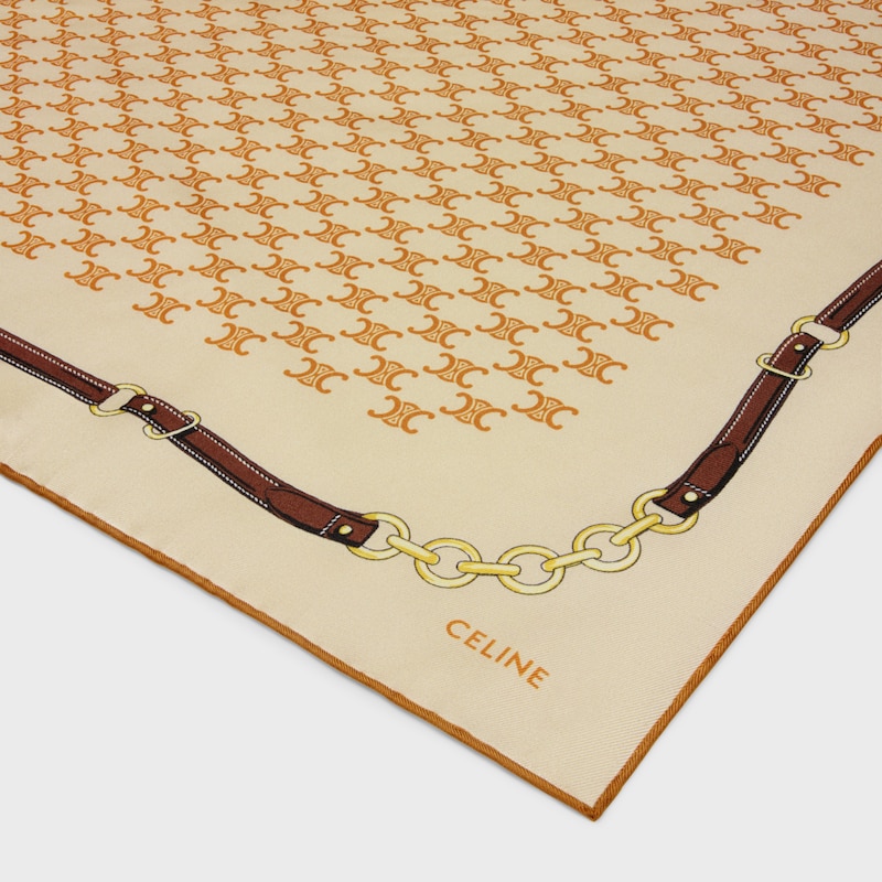 HERITAGE斜纹围巾 - 香草色/橙色 -  - 1 | CELINE