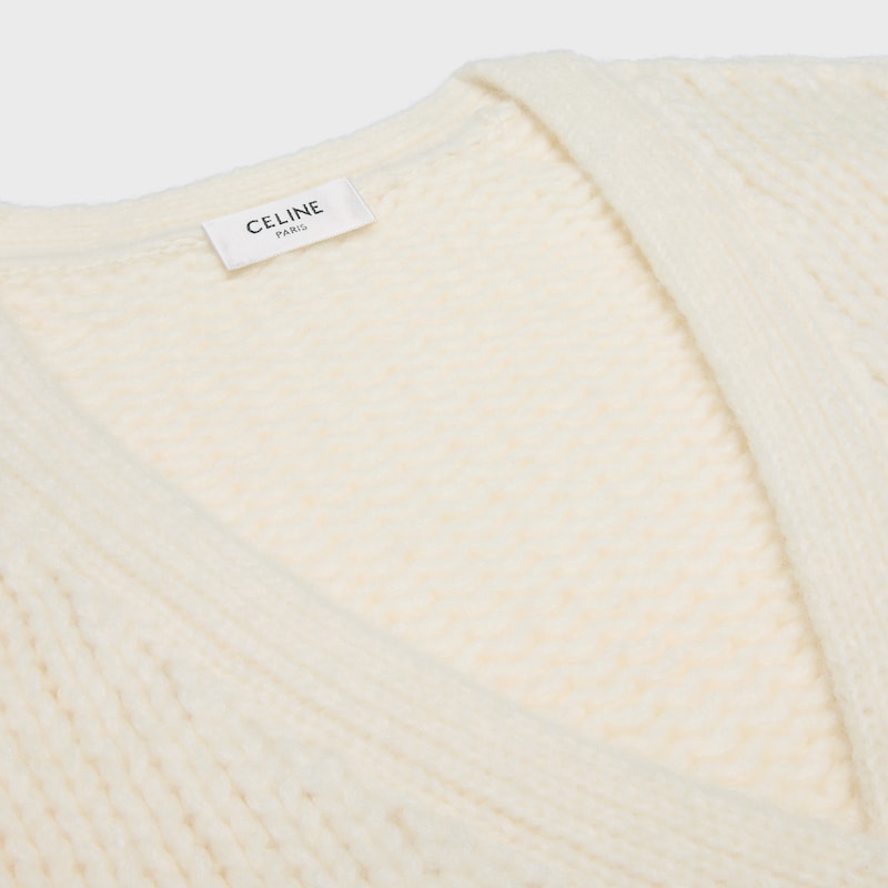 cardigan IN cashmere and silk - OFF WHITE -  - 1 | CELINE