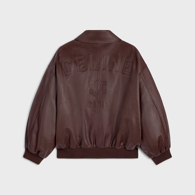 CHAQUETA TEDDY DE PIEL DE BECERRO - Chocolate -  - 1 | CELINE