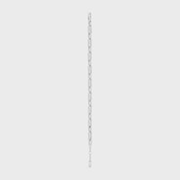 Triomphe Small Octagon Bracelet in Brass with Rhodium Finish - SILVER -  - 2 | CELINE