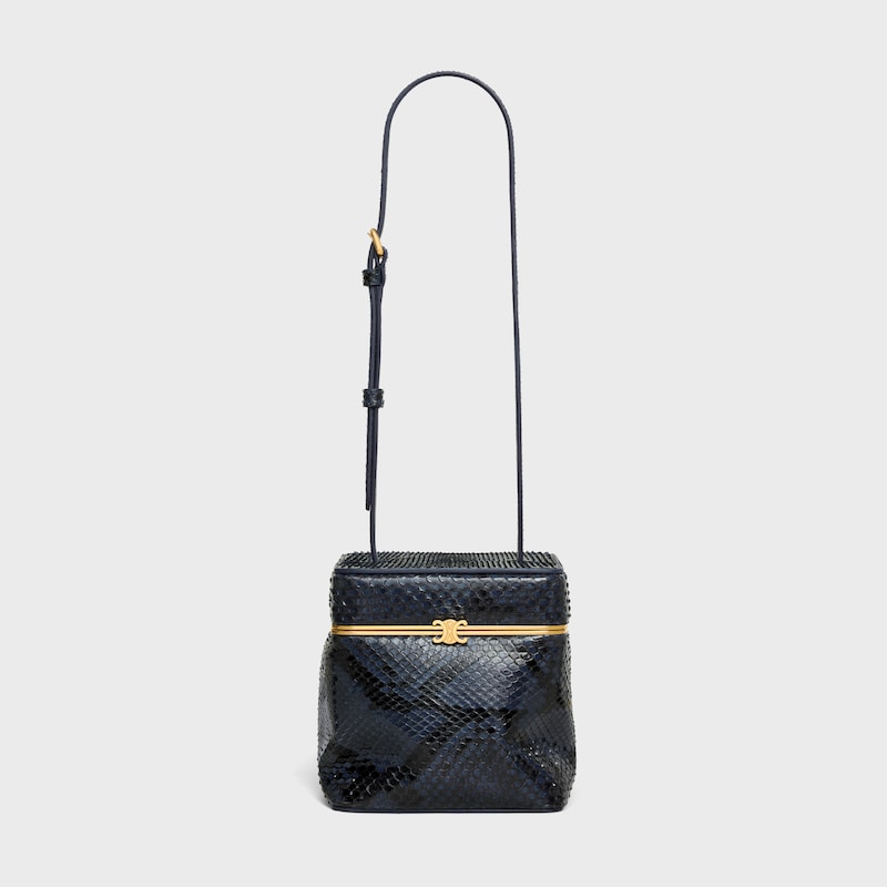 CUBE蛇皮革手袋 - 深海軍藍 - EVENING - 1 | CELINE