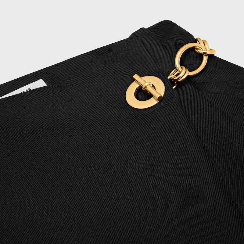 mini skirt IN mohair wool - BLACK -  - 1 | CELINE