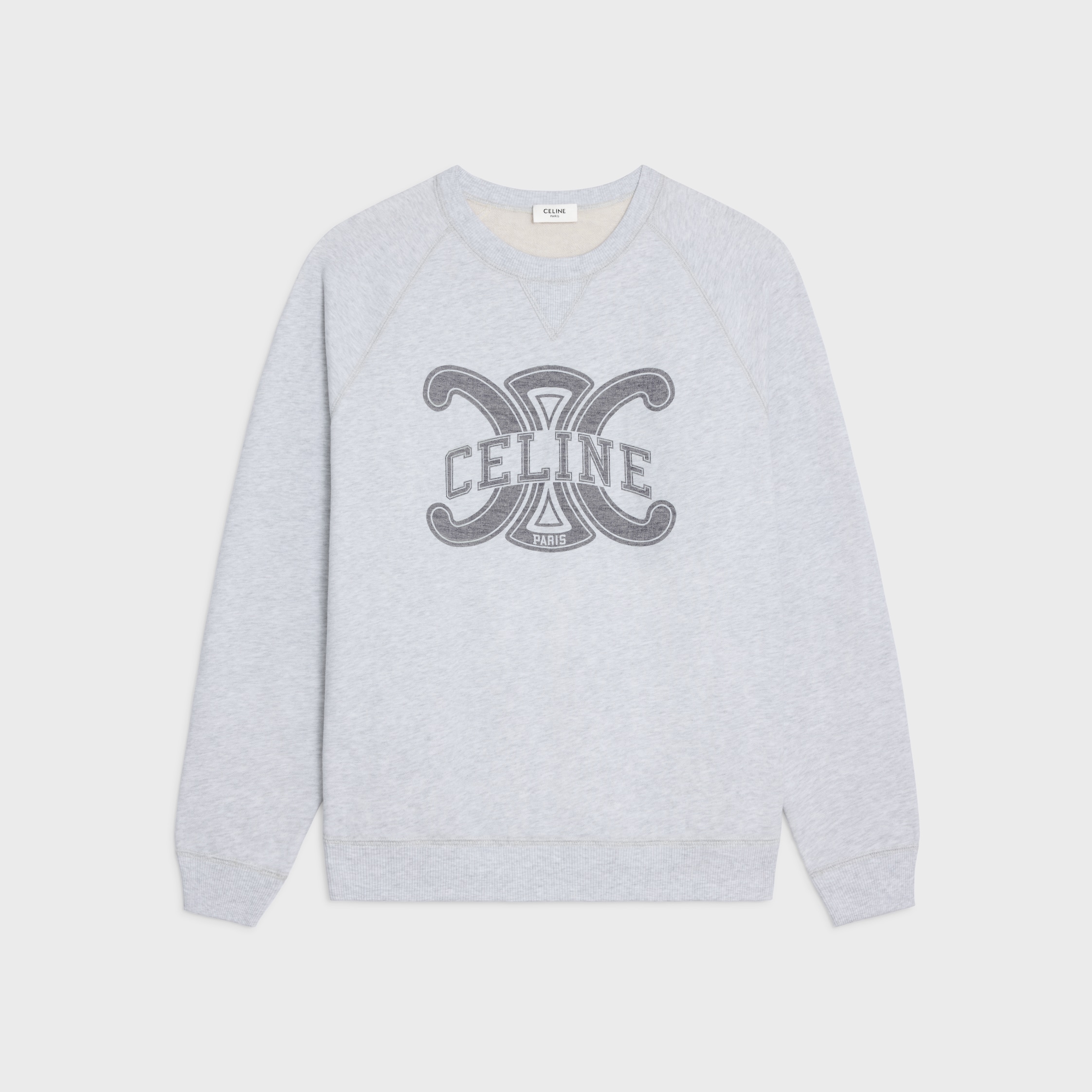 REGULAR SWEATSHIRT IN COTTON FLEECE - | CELINE