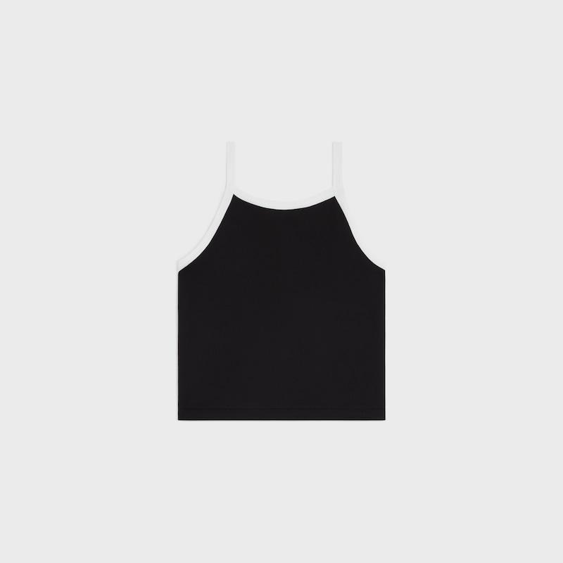 celine tank top IN cotton jersey - BLACK / WHITE -  - 1 | CELINE