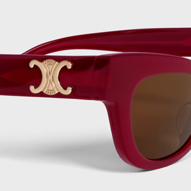 Triomphe 19 sunglasses in Acetate - MILKY BURGUNDY -  - 1 | CELINE