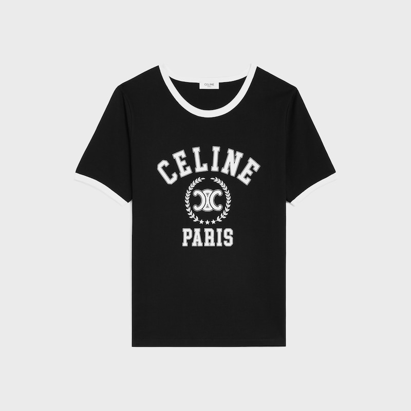 camiseta celine estilo a&ntilde;os&nbsp;70 de punto de algod&oacute;n - NEGRO / BLANCO -  - 1 | CELINE