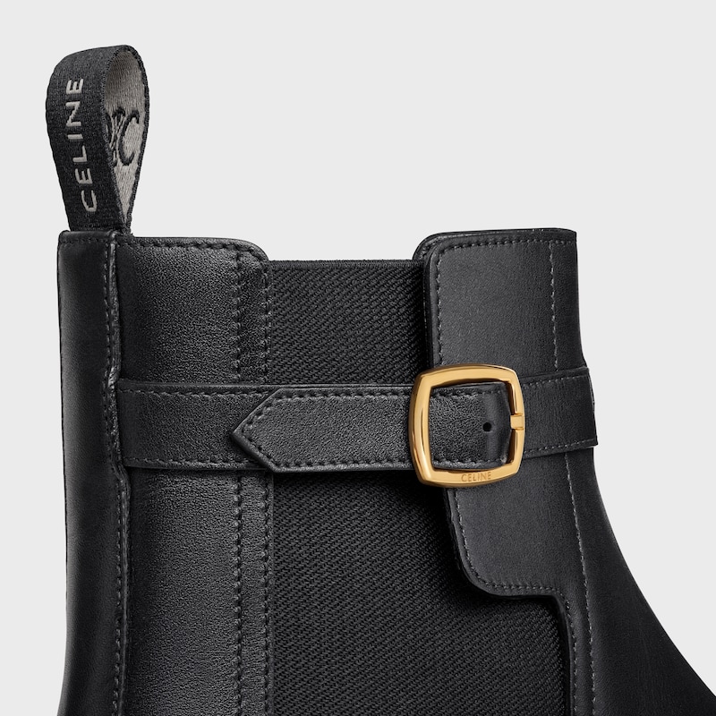 celine universit&eacute; bottine chelsea EN CUIR DE TAUREAU BRILLANT - Noir -  - 1 | CELINE