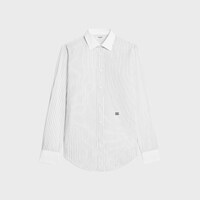 條紋棉質府綢寬鬆襯衫 - BLANC/NOIR -  - 1 | CELINE