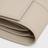 Small Trifold wallet 16 IN SATINATED CALFSKIN - LIGHT STONE - WALLETS - 1 | CELINE